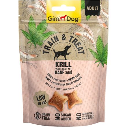 GimDog Train & Treat - Krill és Kendermag - 125 g