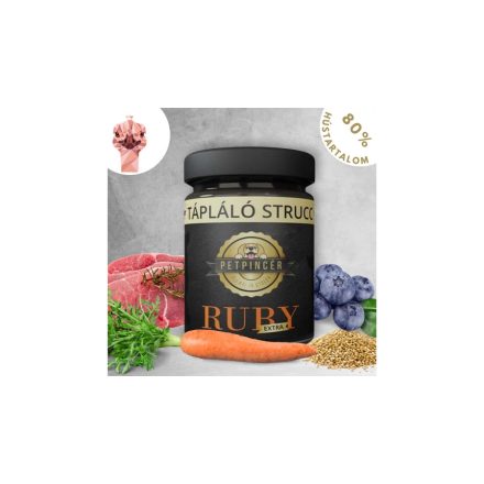 Strucchús menü főtt kutyaeledel 80% hústartalommal 300 g, Petpincér Ruby Extra
