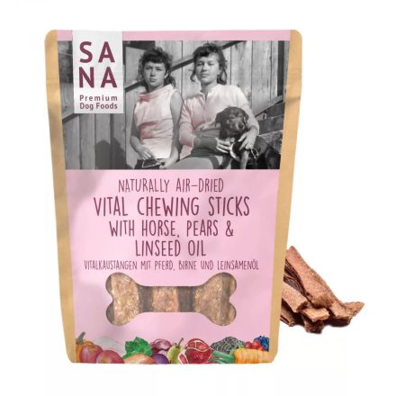 SANADOG - Fogtisztítós stick Lóhússal, Körtével 150g