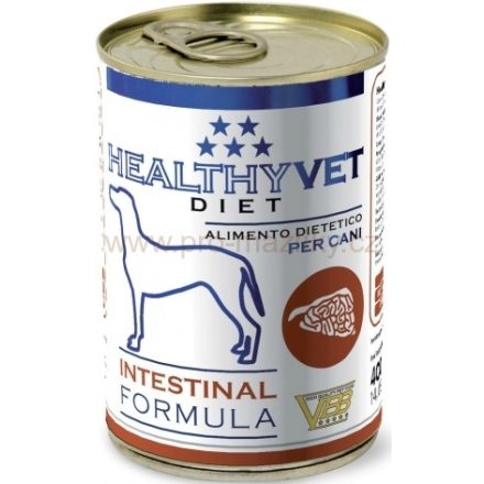 HEALTHY VET DIET DOG INTESTINAL - bélrendszer támogatására, felnőtt kutyáknak, 400 g konzerv