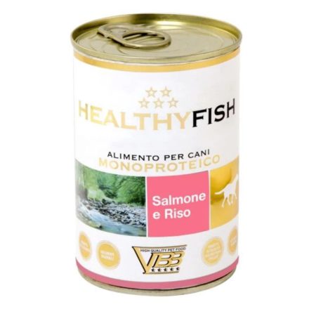 HEALTHY FISH LAZAC 95% monoproteines paté,rizzsel felnőtt kutyáknak, 400 G KONZERV